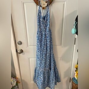 NWT Vineyard Vines Blue and White Maxi Dress